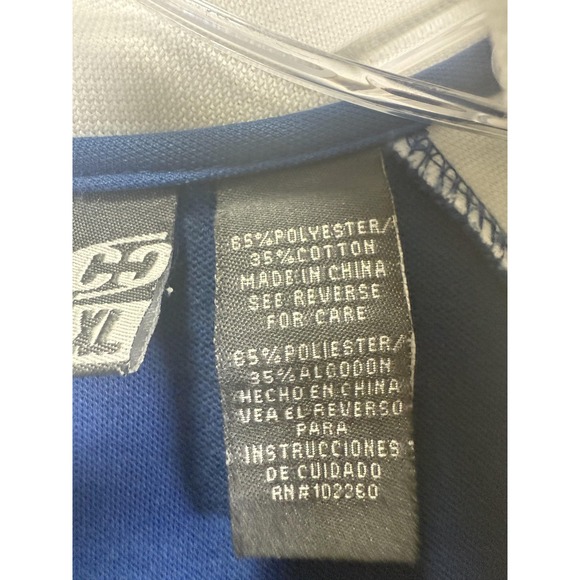 Counter Jacket Mens XL Blue White Track Full Zip Pockets Raglan Stand Collar CC - Picture 3 of 6